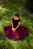 Rhythm Dress in Wine | Red Vintage Tea-Length Dress