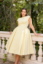 Rhythm Dress in Butter | Yellow Vintage Tea-Length Dress