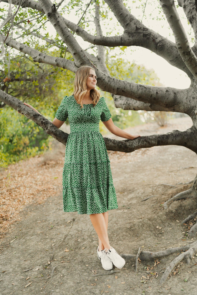Limerick Dress | Green Midi Dress - Poet Dresses