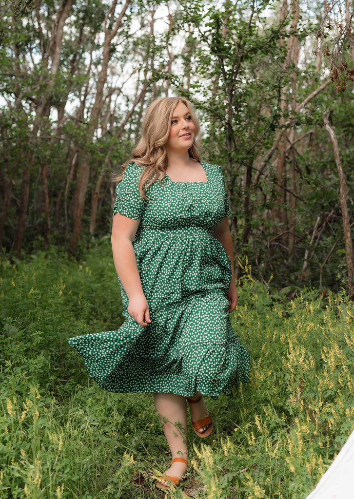 Limerick Dress | Green Midi Dress - Poet Dresses