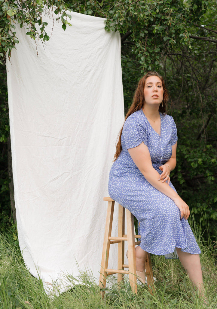 Sonnet Dress in Periwinkle | Button-Up Dress - Poet Dresses