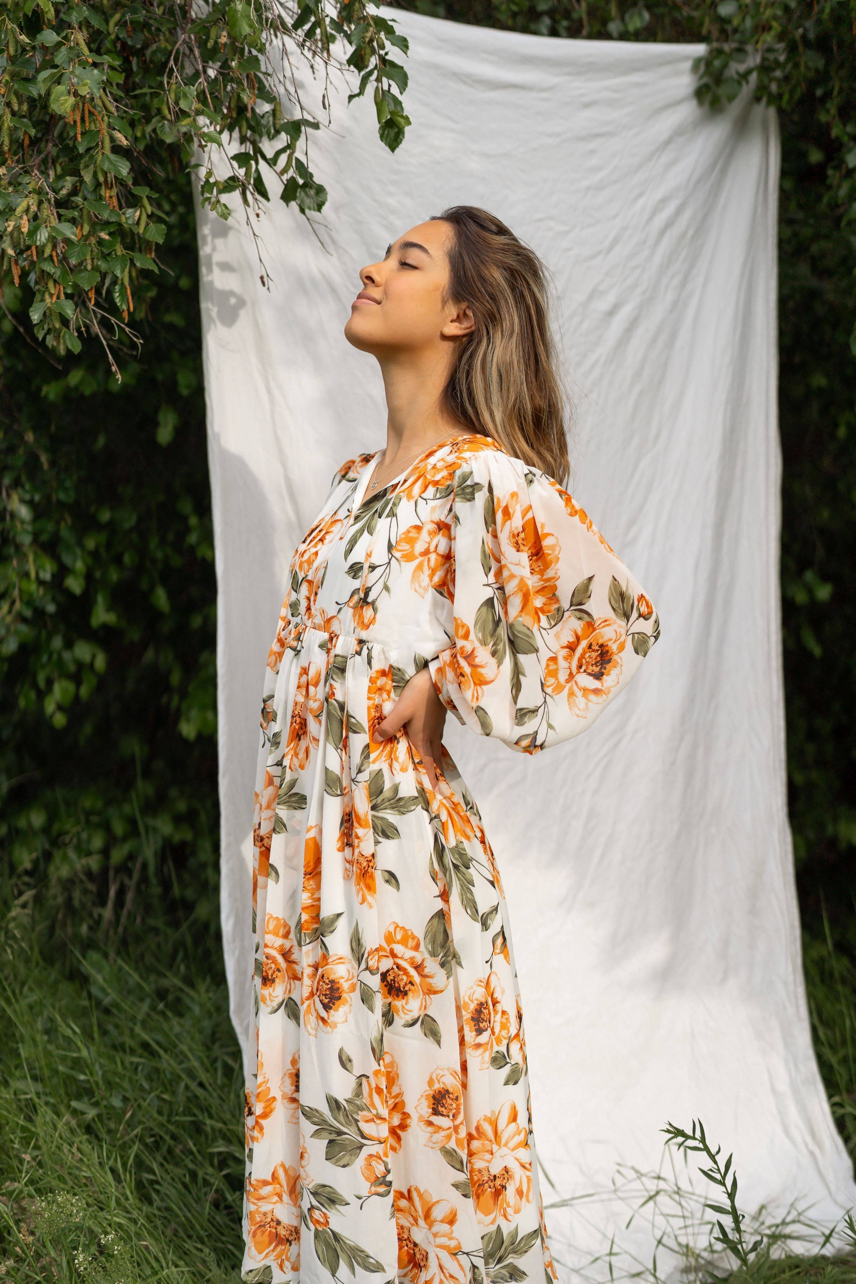 Flowy 3/4 Sleeve Dress | Comfy, Cute, Flirty