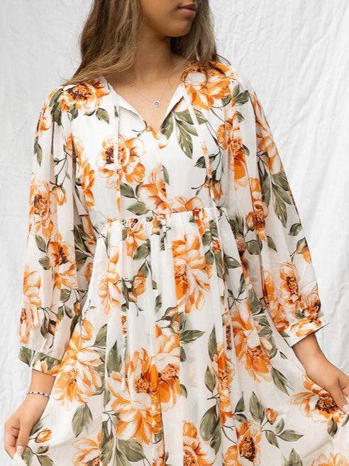 Flowy 3/4 Sleeve Dress | Comfy, Cute, Flirty | Ballad Dress XXL