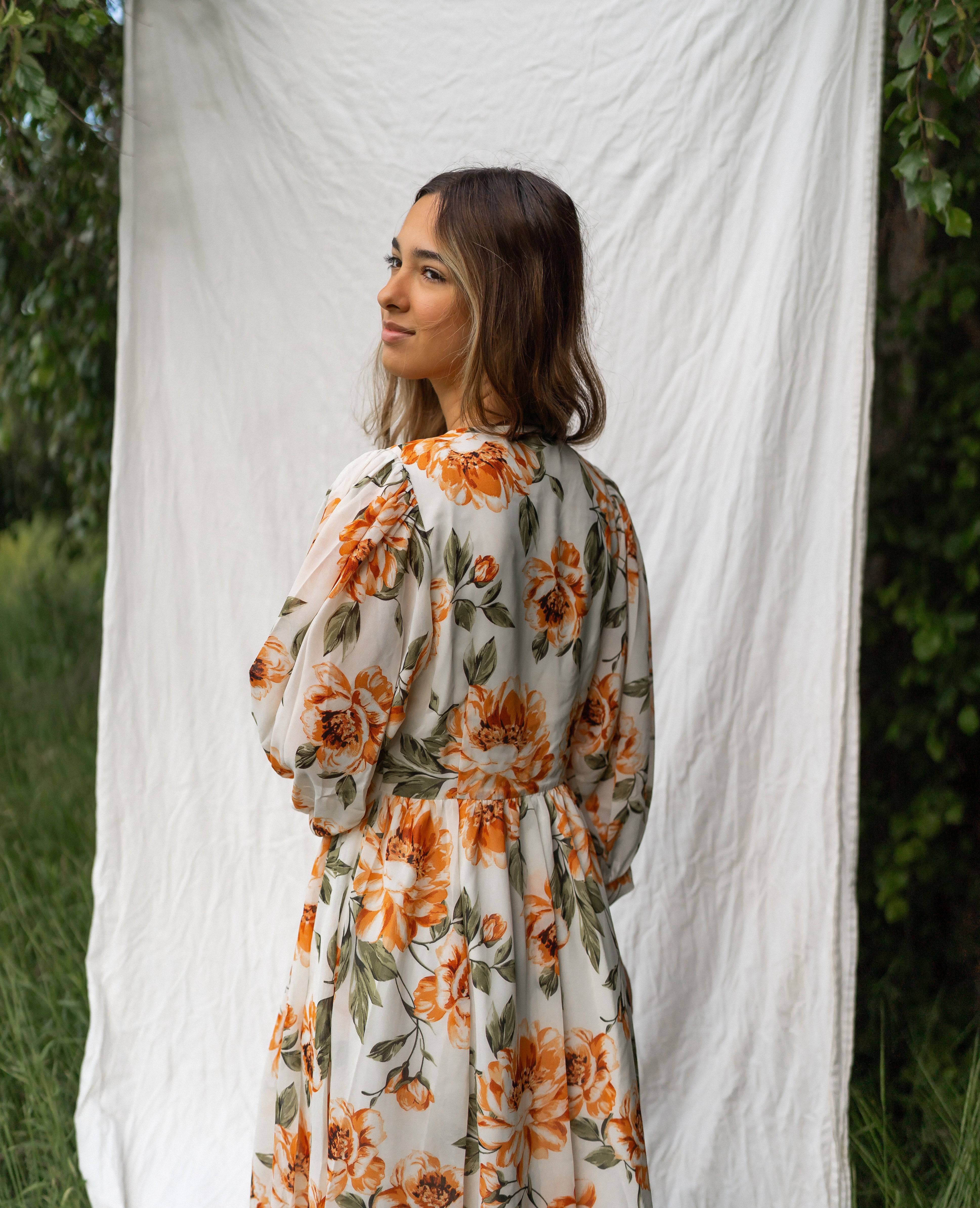 Flowy 3/4 Sleeve Dress | Comfy, Cute, Flirty