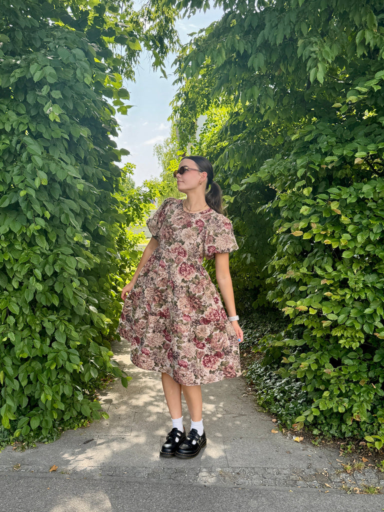 Folio Dress | Brown Floral Dress - Poet Dresses