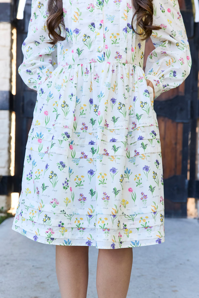 PREORDER Clerihew Dress in Cream | Peter Pan Collared Dress - Poet Dresses