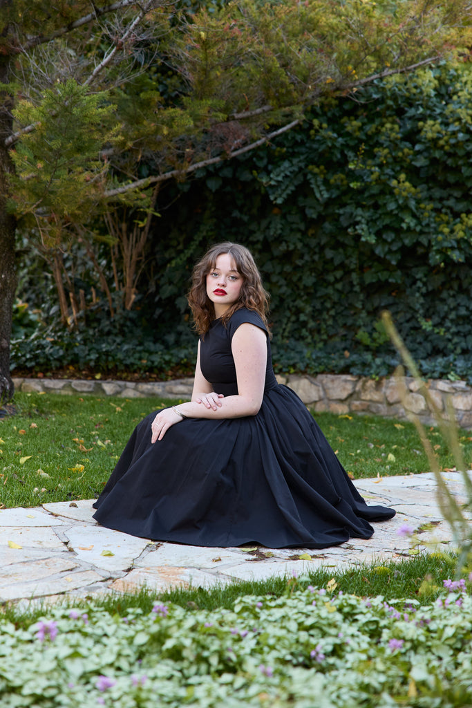 PREORDER Rhythm Dress in Noir | Black Vintage Tea - Length Dress - Poet Dresses