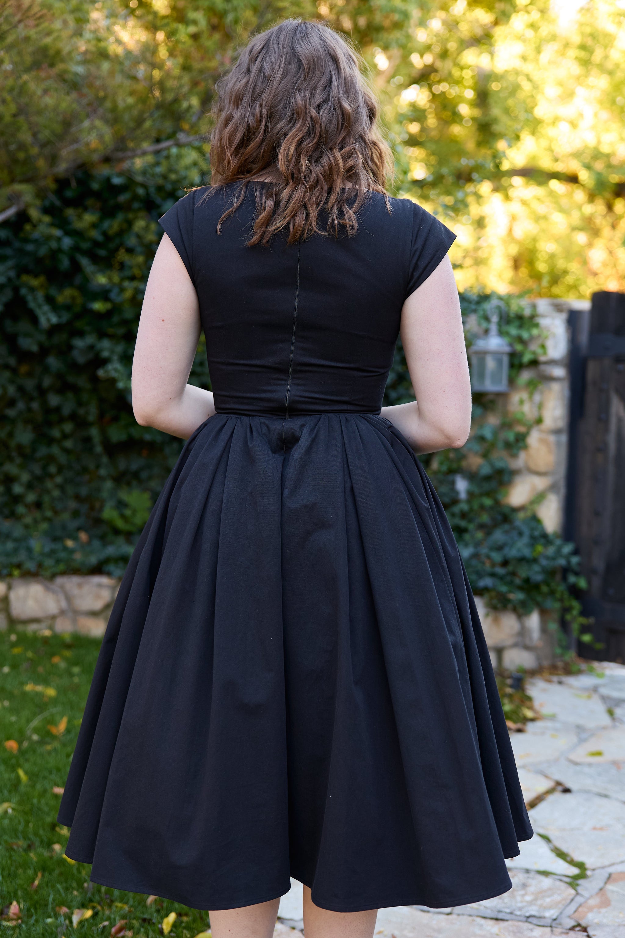 Rhythm Dress in Noir | Black Vintage Tea-Length Dress 3XL Rhythm Dress in Noir | Black Vintage Tea-Length Dress 3XL