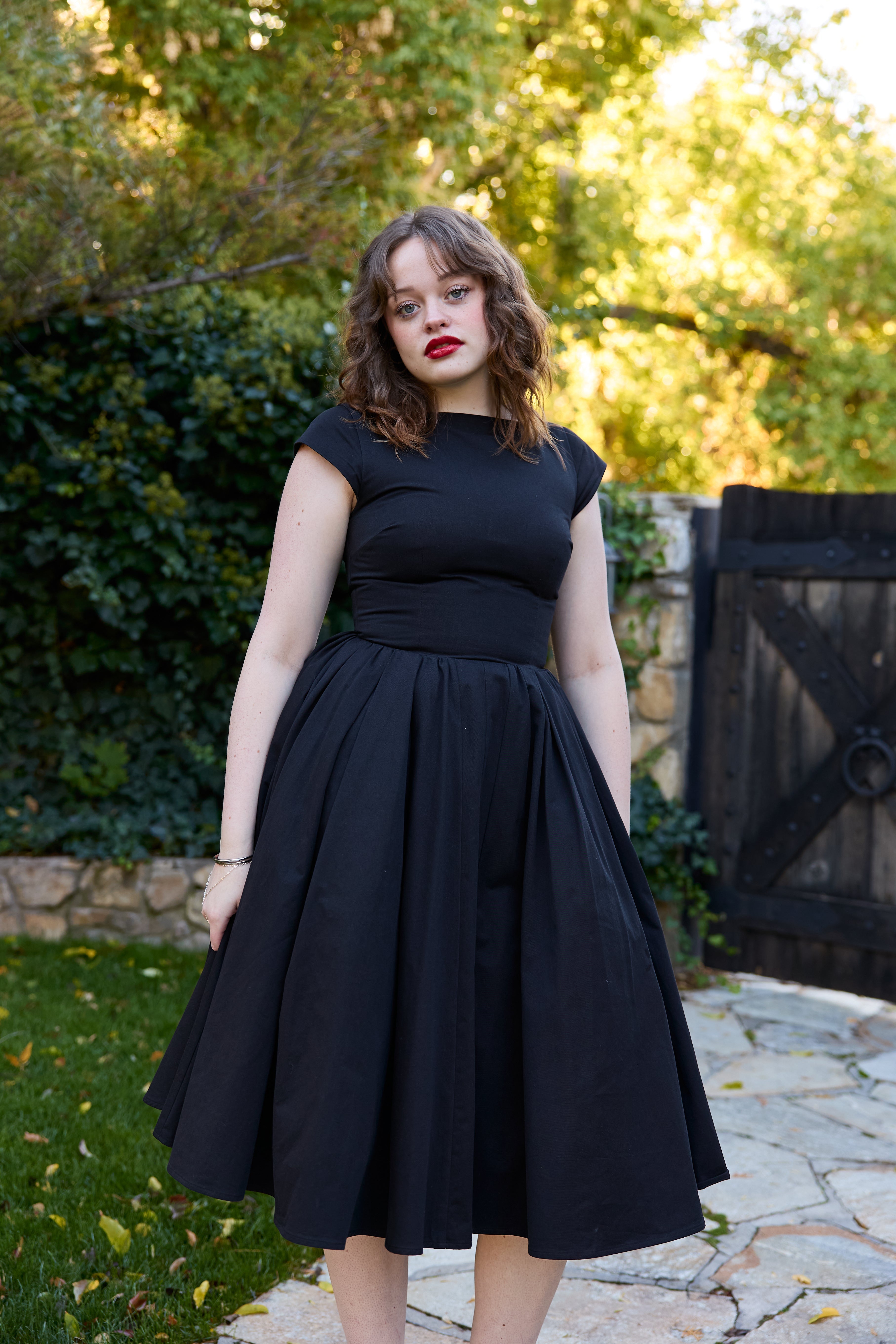 vintage short black dress 2PS Black Ballet Spaghetti Strap 1950S Vintage Little Black Dress With Jolly Vintage