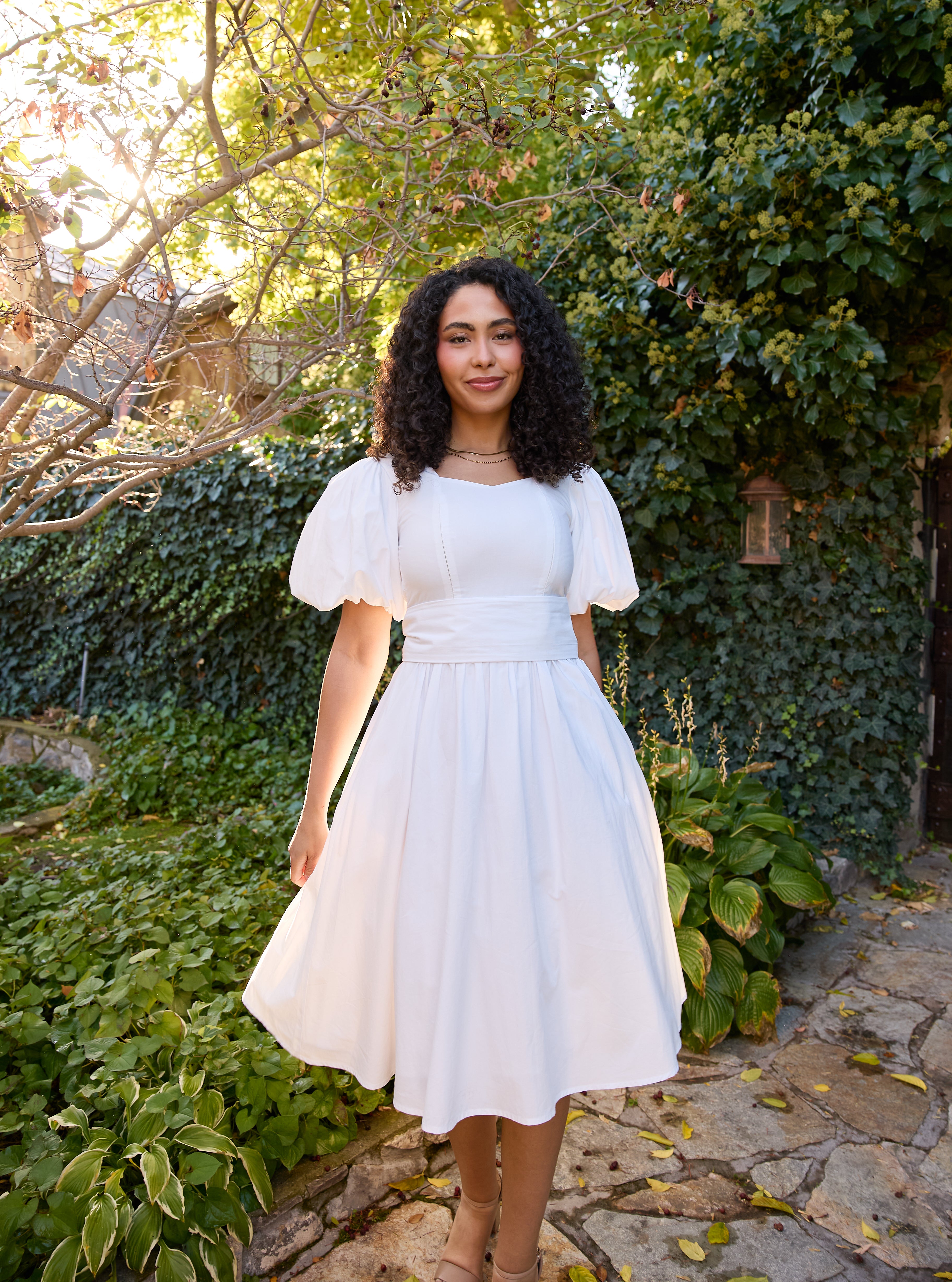 Ode Dress in Cloud | Modest Cotton Dress  Poet Dresses