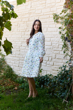 botanical peter pan collar floral cottagecore feminine spring easter outfit soft girl aesthetic outfit