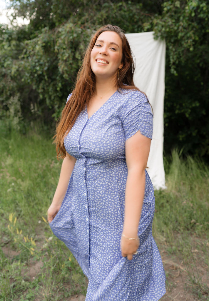 Sonnet Dress in Periwinkle | Button - Up Dress - Poet Dresses