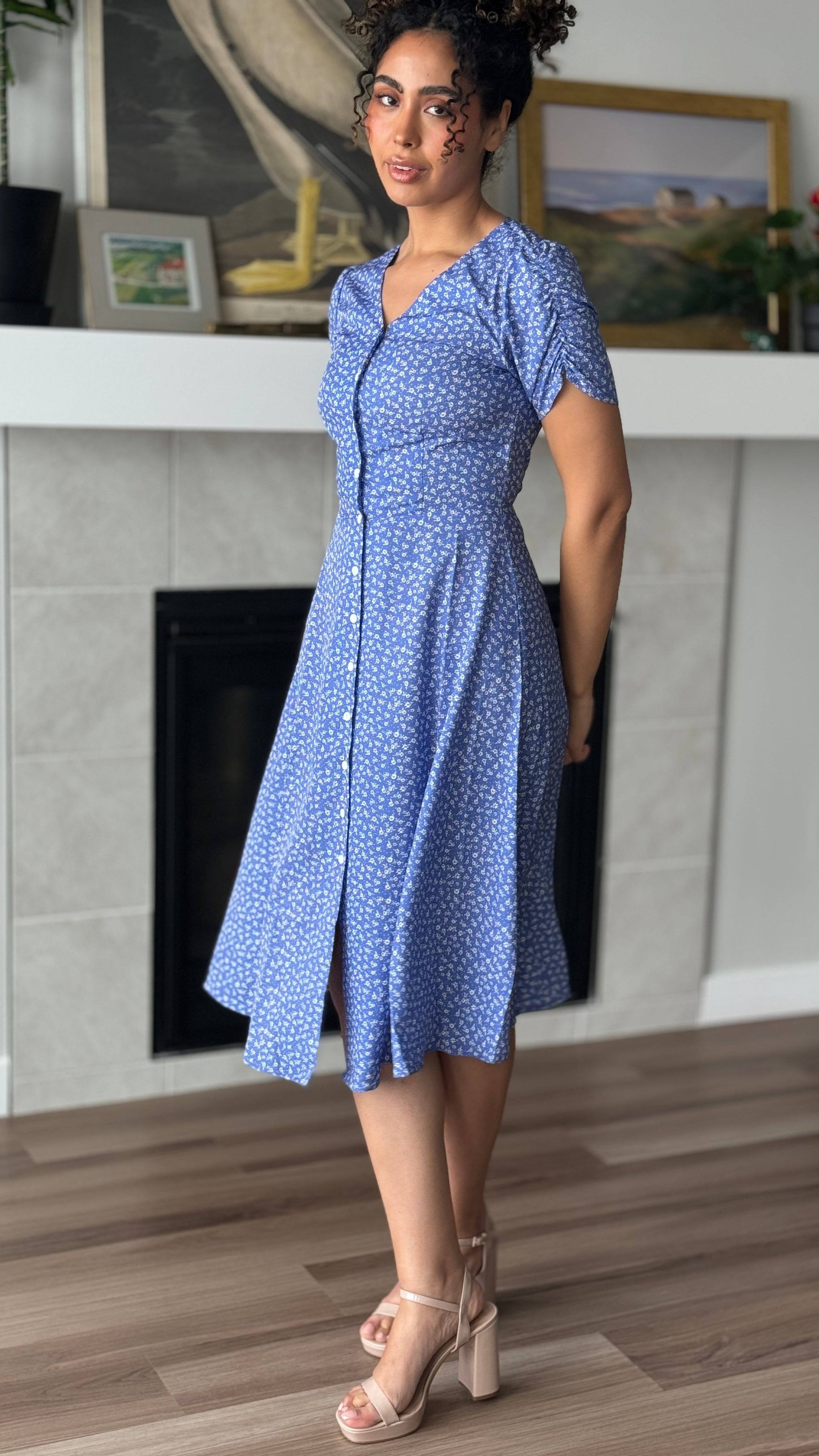 Periwinkle Dress | Button-up, Cute, Comfy Fabric