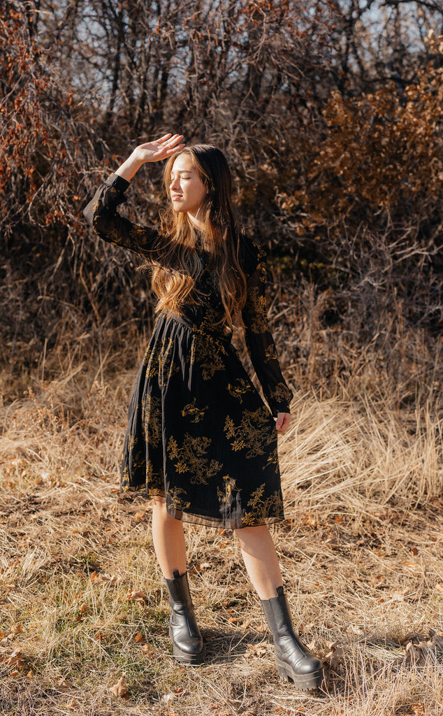 Black and Gold Dress | Regal and Elegant | Poet Dresses