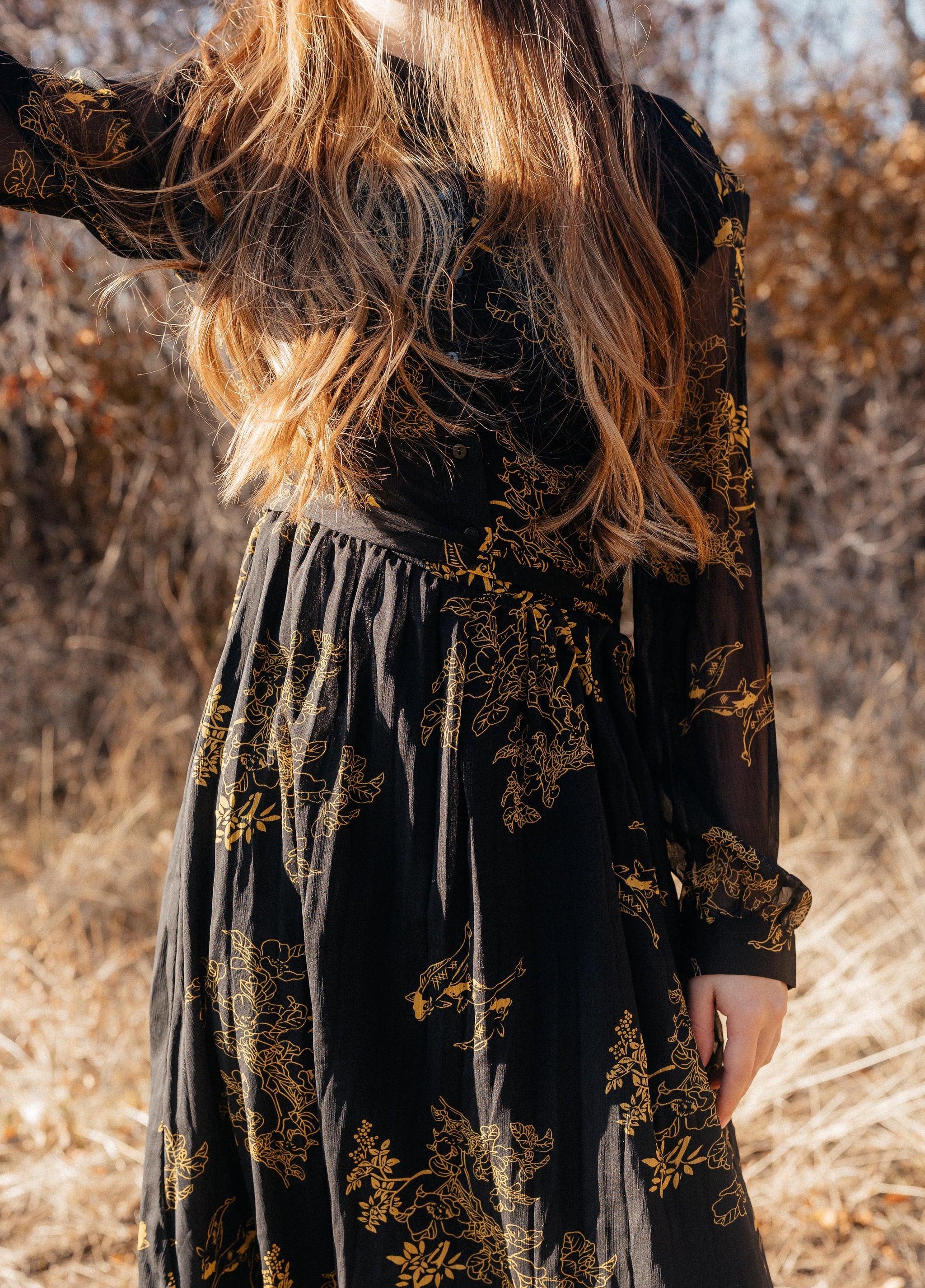 Black and Gold Dress Flirty and Elegant Poet Dresses